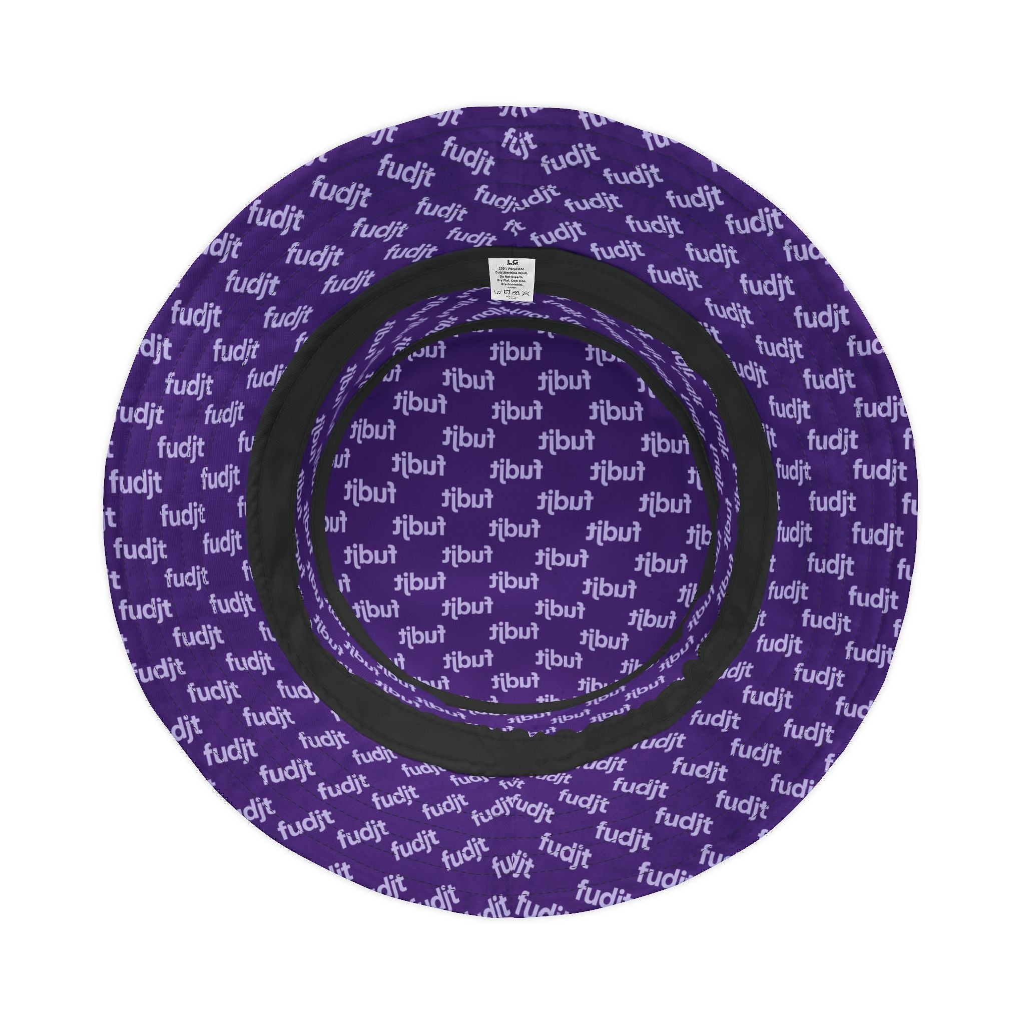 Trendy Lavender fudjt All Over on Purple Bucket Hat