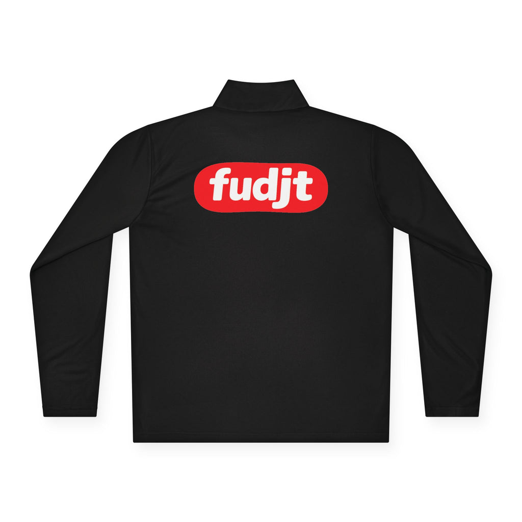 fudjt Anti-Supremacy Red Badge Quarter-Zip Performance Pullover | Bold Backside | 7 Colors