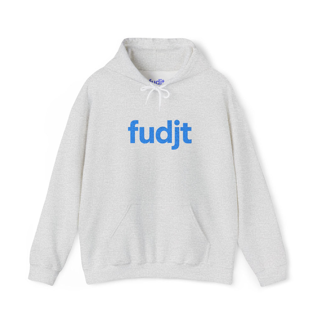 Light Blue fudjt Embroidered Heavy Blend Hooded Sweatshirt | 15 Colors | Stand For Something