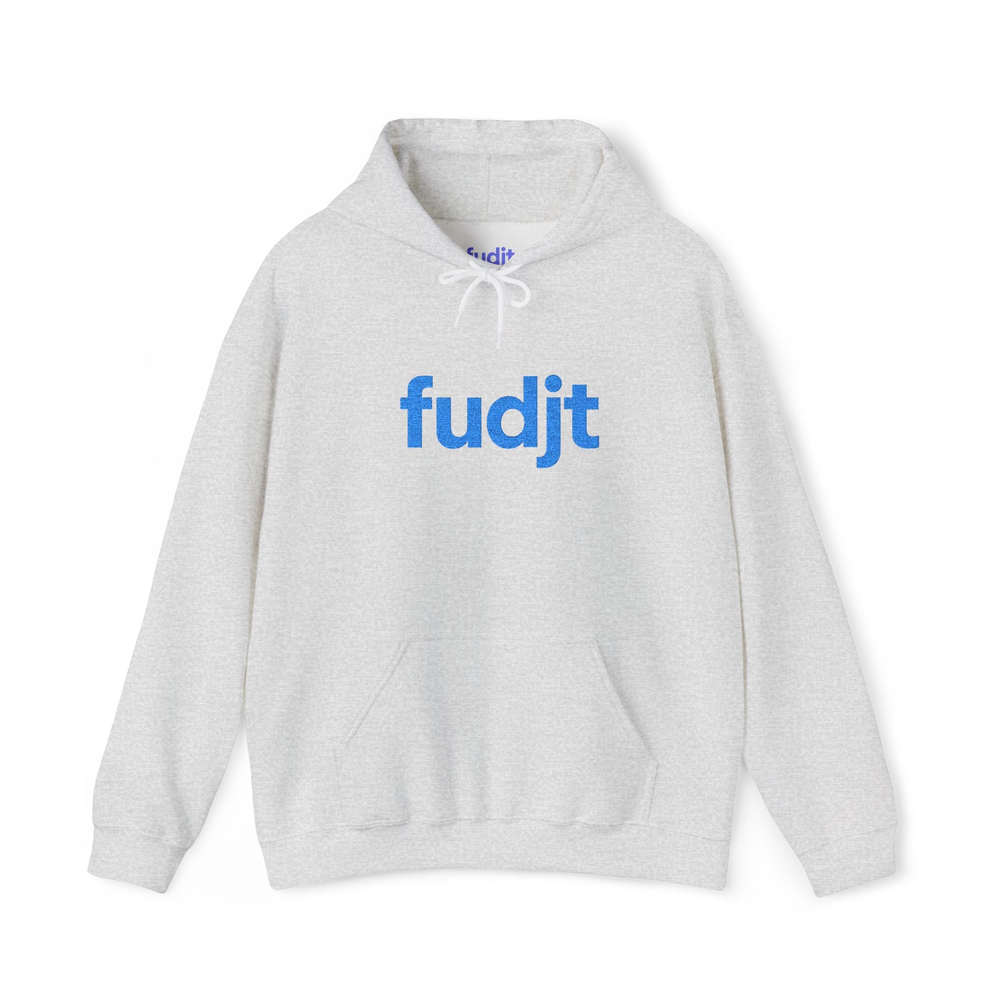 Light Blue fudjt Embroidered Heavy Blend Hooded Sweatshirt | 15 Colors | Stand For Something