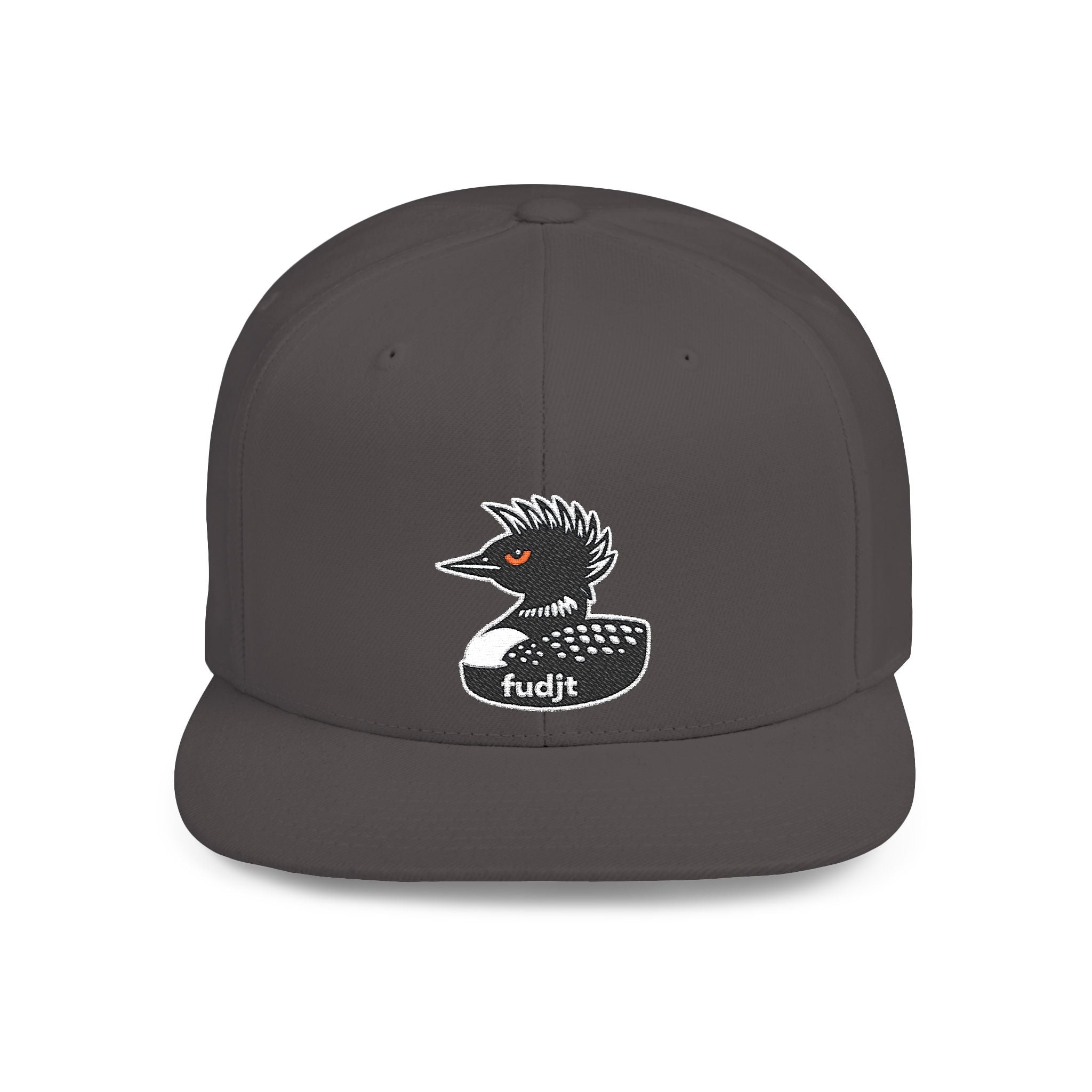 fudjt Flat Bill Snapback Hat | Rebel Loon Decoy Embroidery | 15 Colors