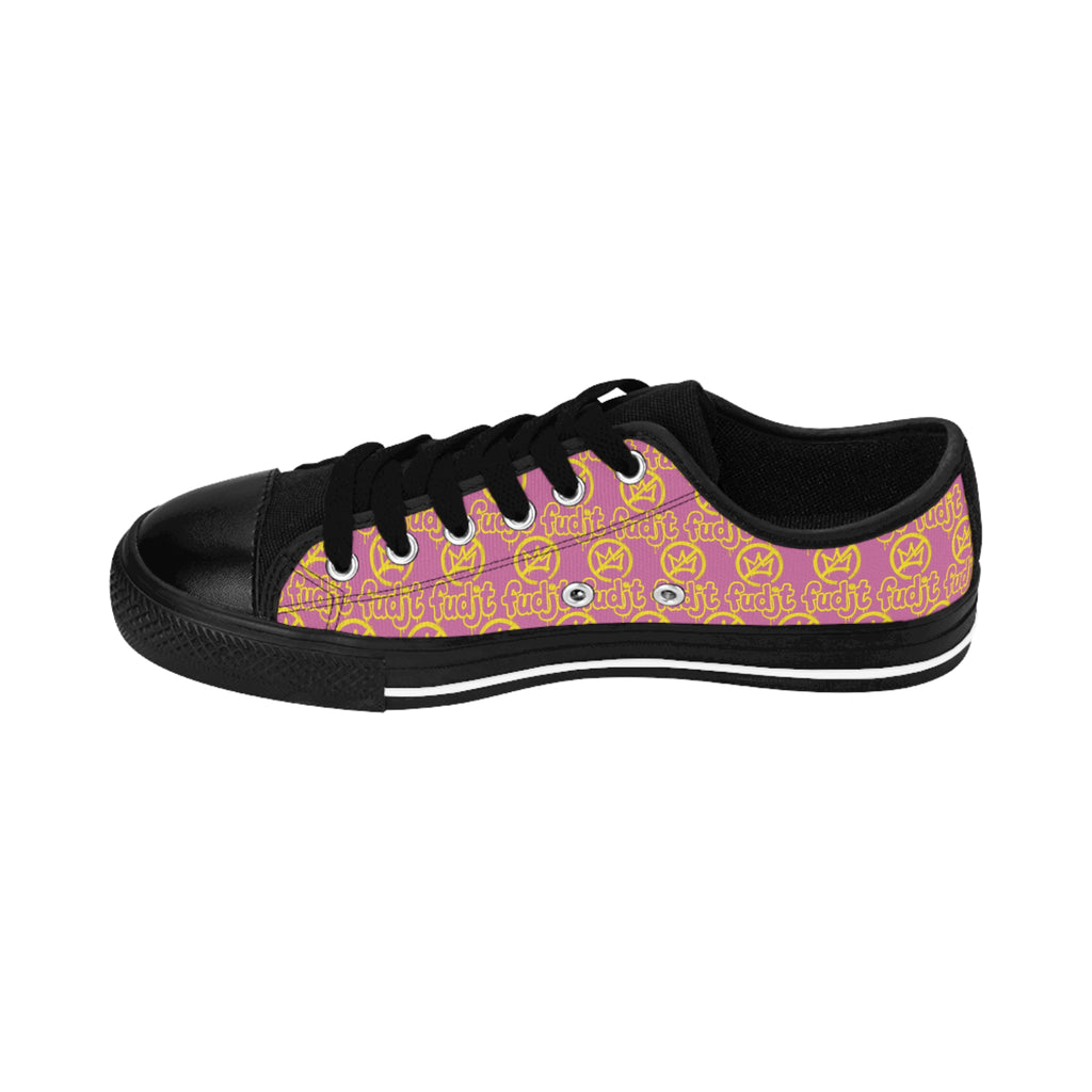 Light Pink Golden fudjt No Kings Street Style Sneakers | Women & Girls All Over 1 Low Top