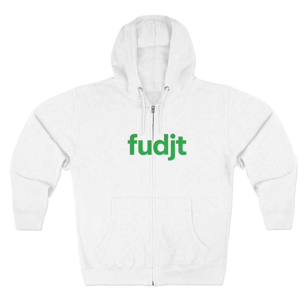 Zip Hoodie with Green fudjt Design | Cozy Everyday Comfort | 8 Colors