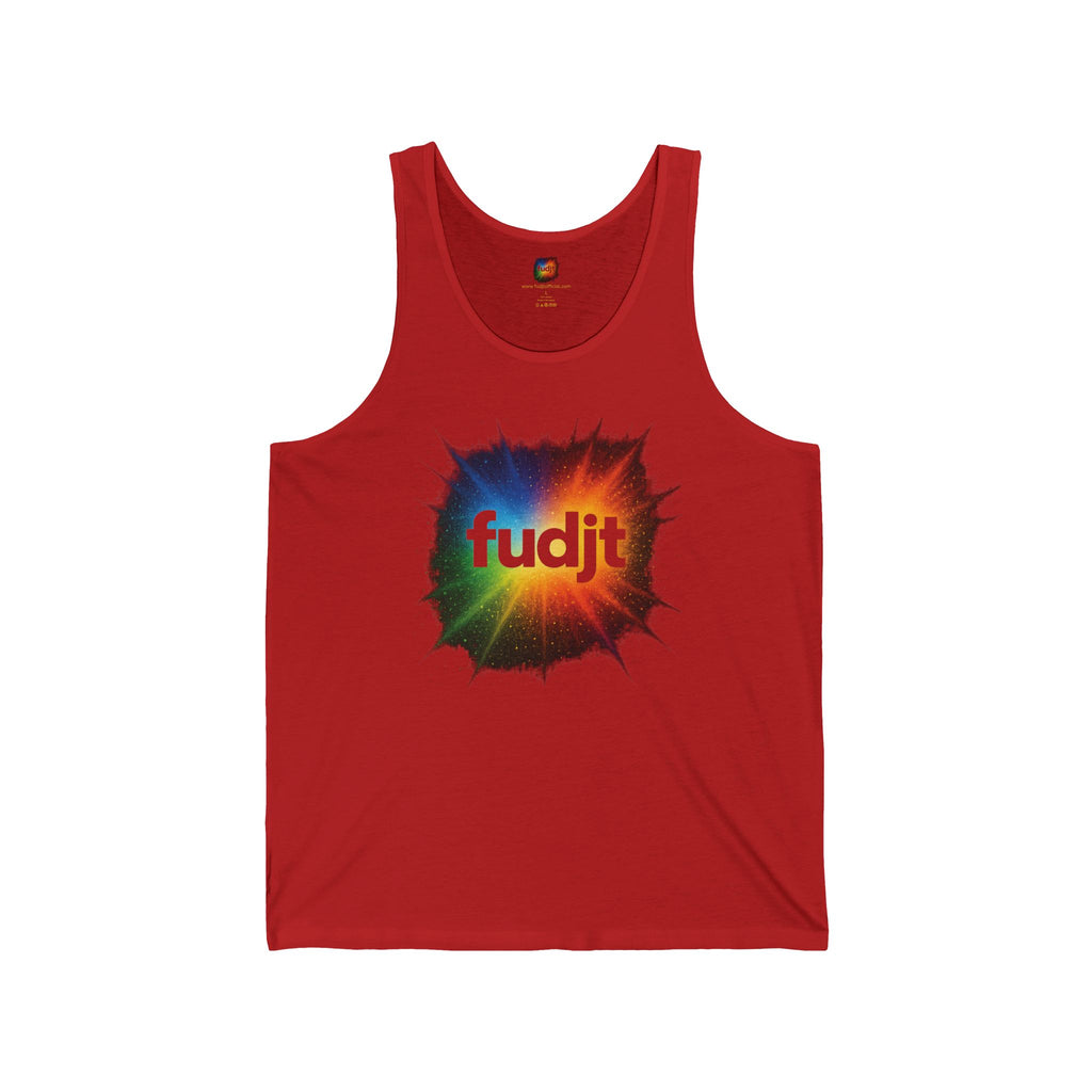 fudjt Burst Of Empowerment Unisex Jersey Tank | Front & Back Graphic | 4 Colors