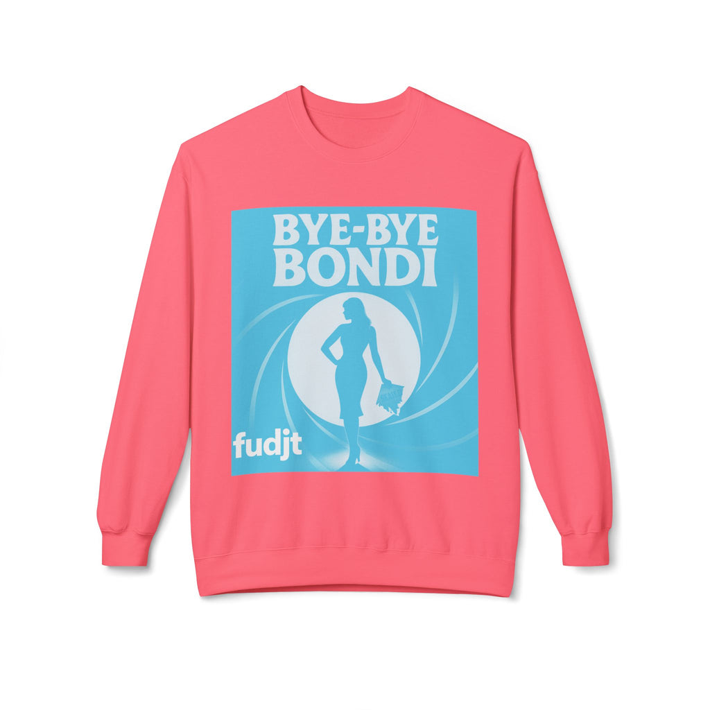 BYE-BYE BONDI | Blue Smoke Screen Retro fudjt Crewneck Sweatshirt | 14 Colors