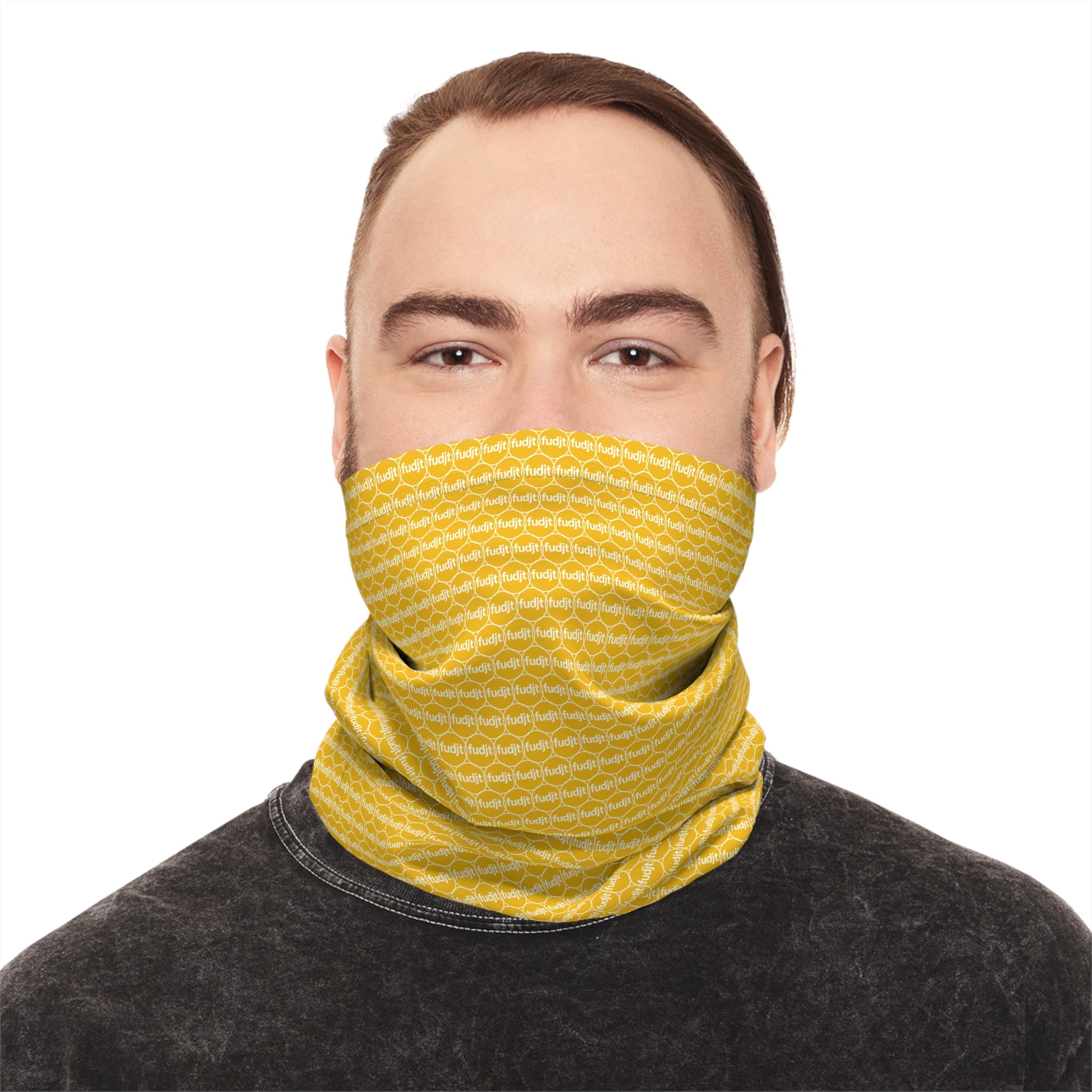 Yellow fudjt Unbroken Chain .5 Neck Gaiter
