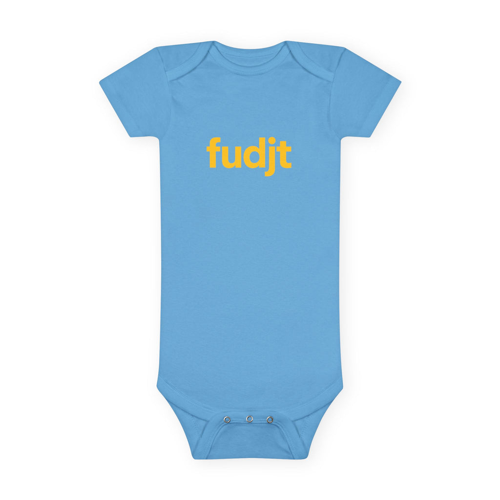 Gold fudjt Logo Baby Onesie | 4 Colors