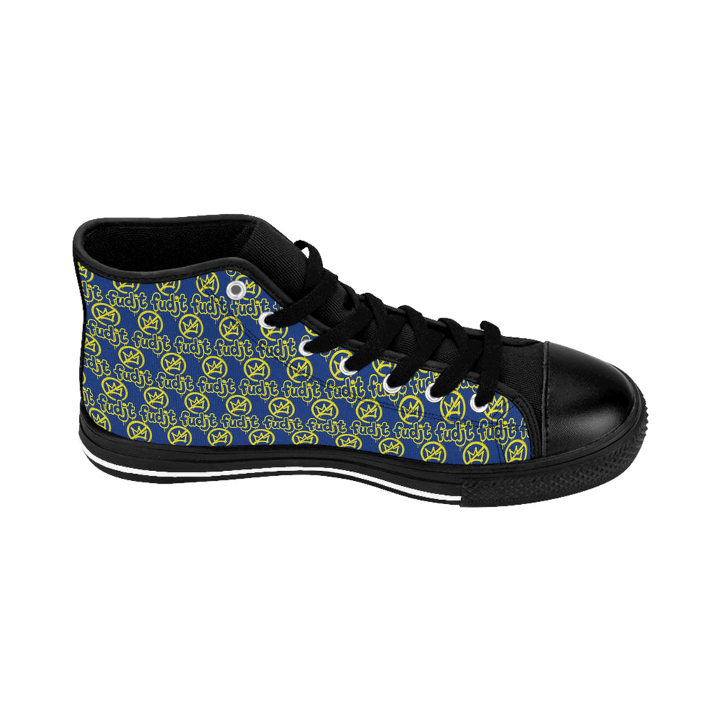Dark Blue Golden fudjt No Kings Street Style Sneakers | Women & Girls 1 High Top