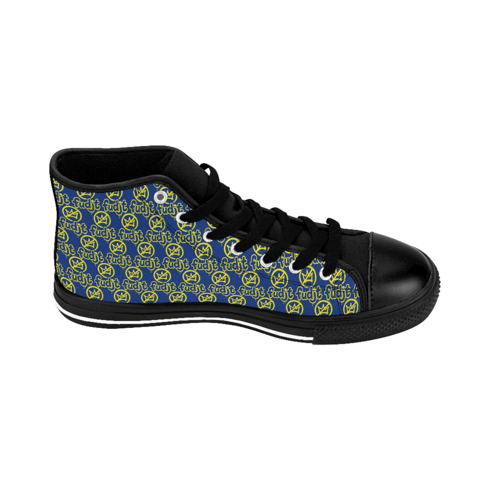 Dark Blue Golden fudjt No Kings Street Style Sneakers | Women & Girls 1 High Top