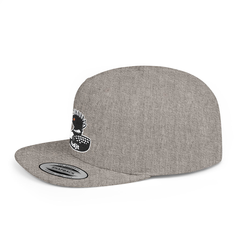 fudjt Flat Bill Snapback Hat | Rebel Loon Decoy Embroidery | 15 Colors