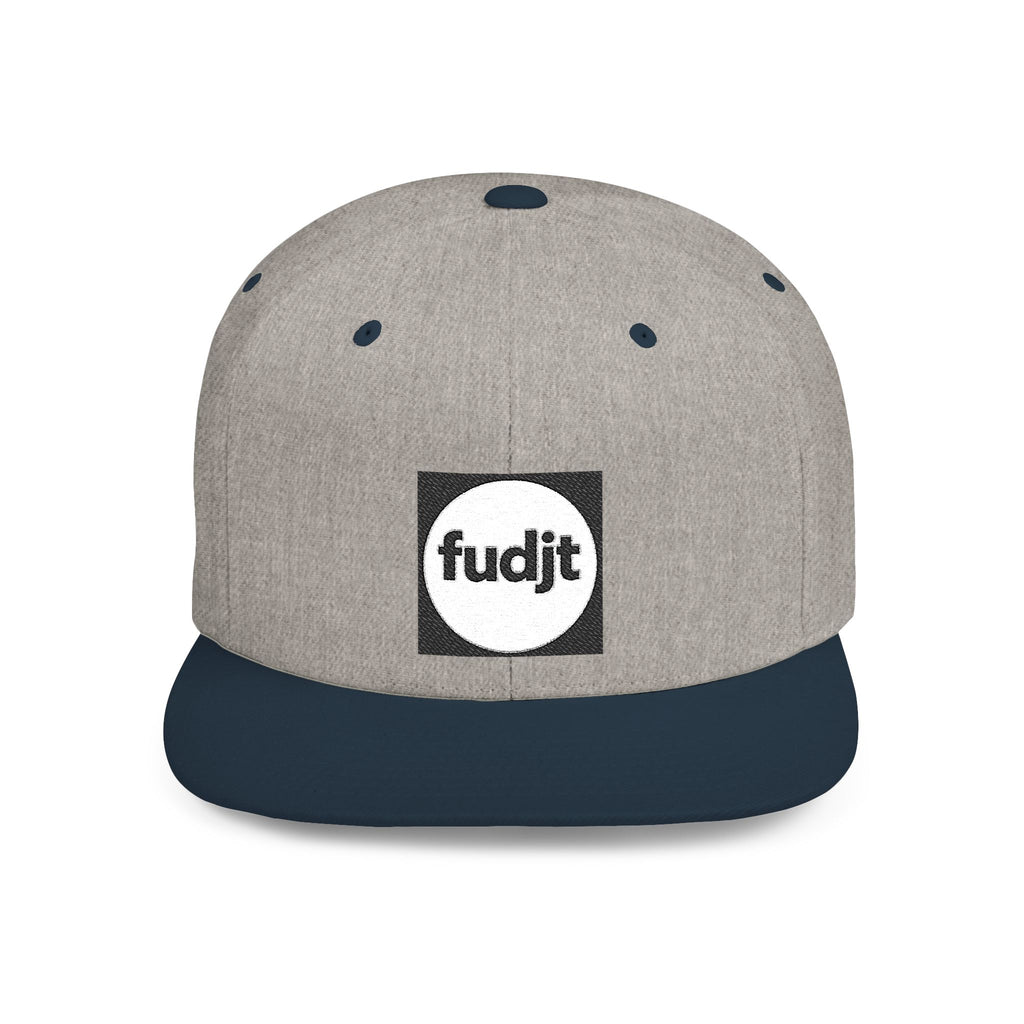 Black Square fudjt Circle Flat Bill Snapback Hat | Embroidered |  15 Colors