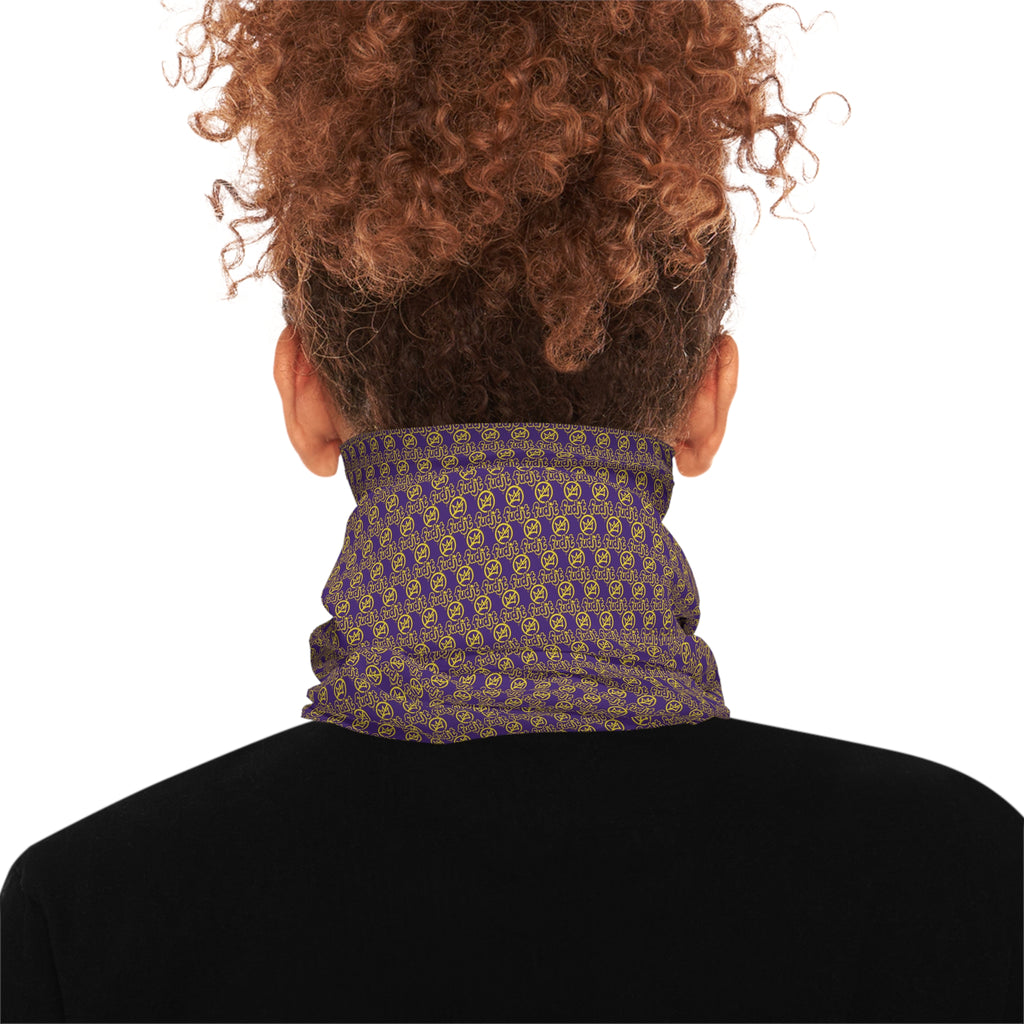 Purple Golden fudjt No Kings .5 Neck Gaiter