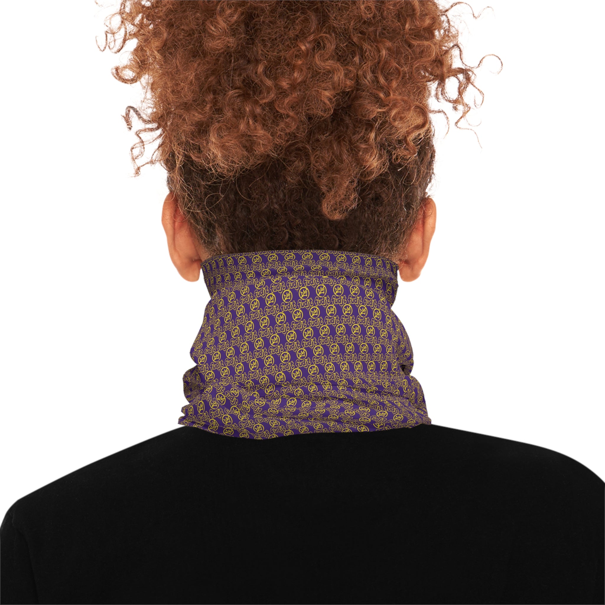 Purple Golden fudjt No Kings .5 Neck Gaiter