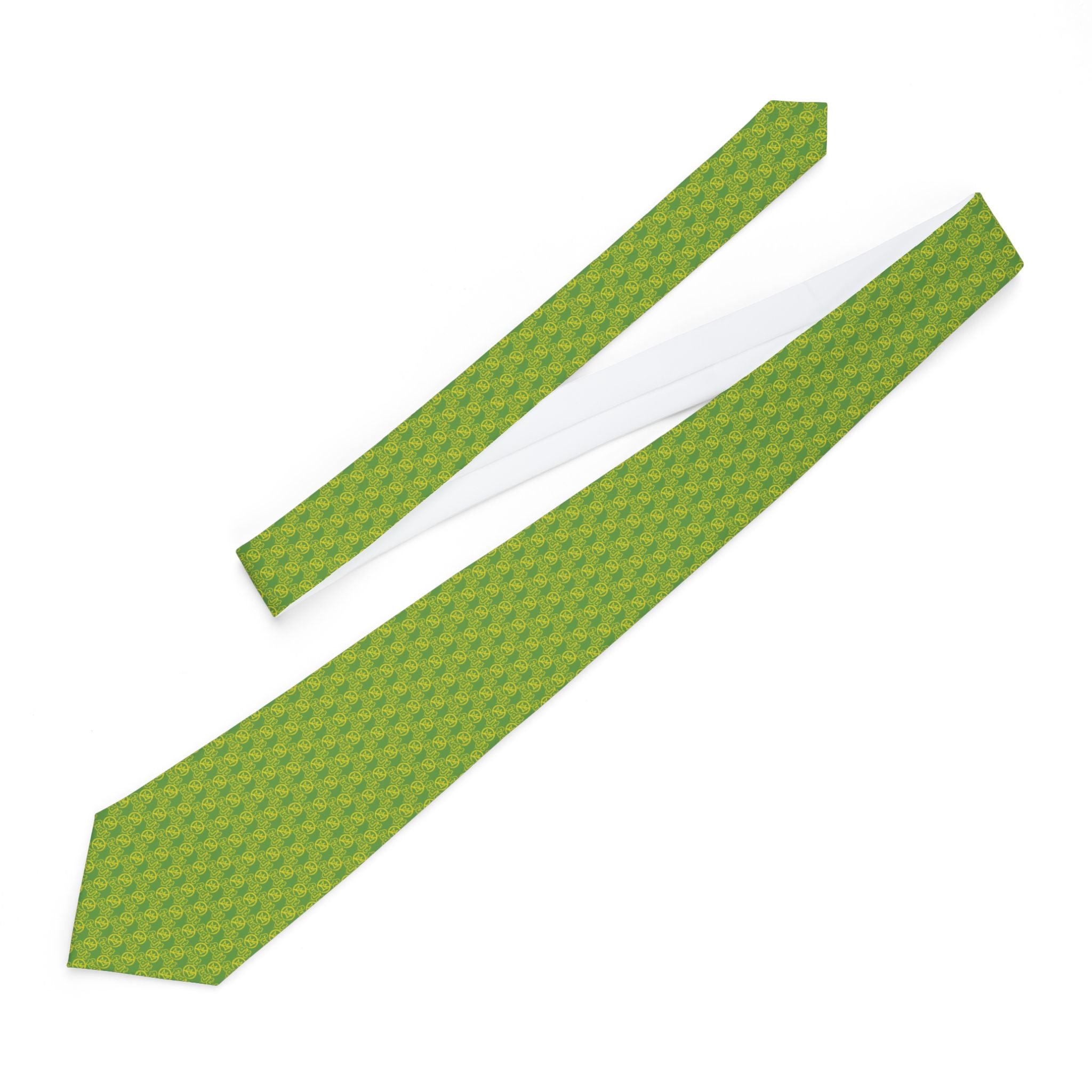 Green Golden fudjt No Kings Necktie