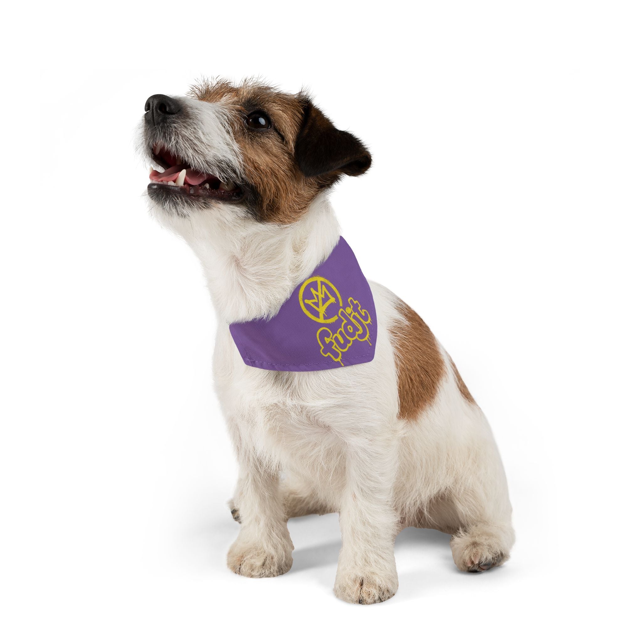 Light Purple Golden fudjt No Kings Bandana Collar for Dogs, Cats & More | 4 Sizes