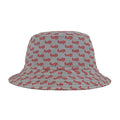 Trendy Red fudjt All Over on Light Gray Bucket Hat