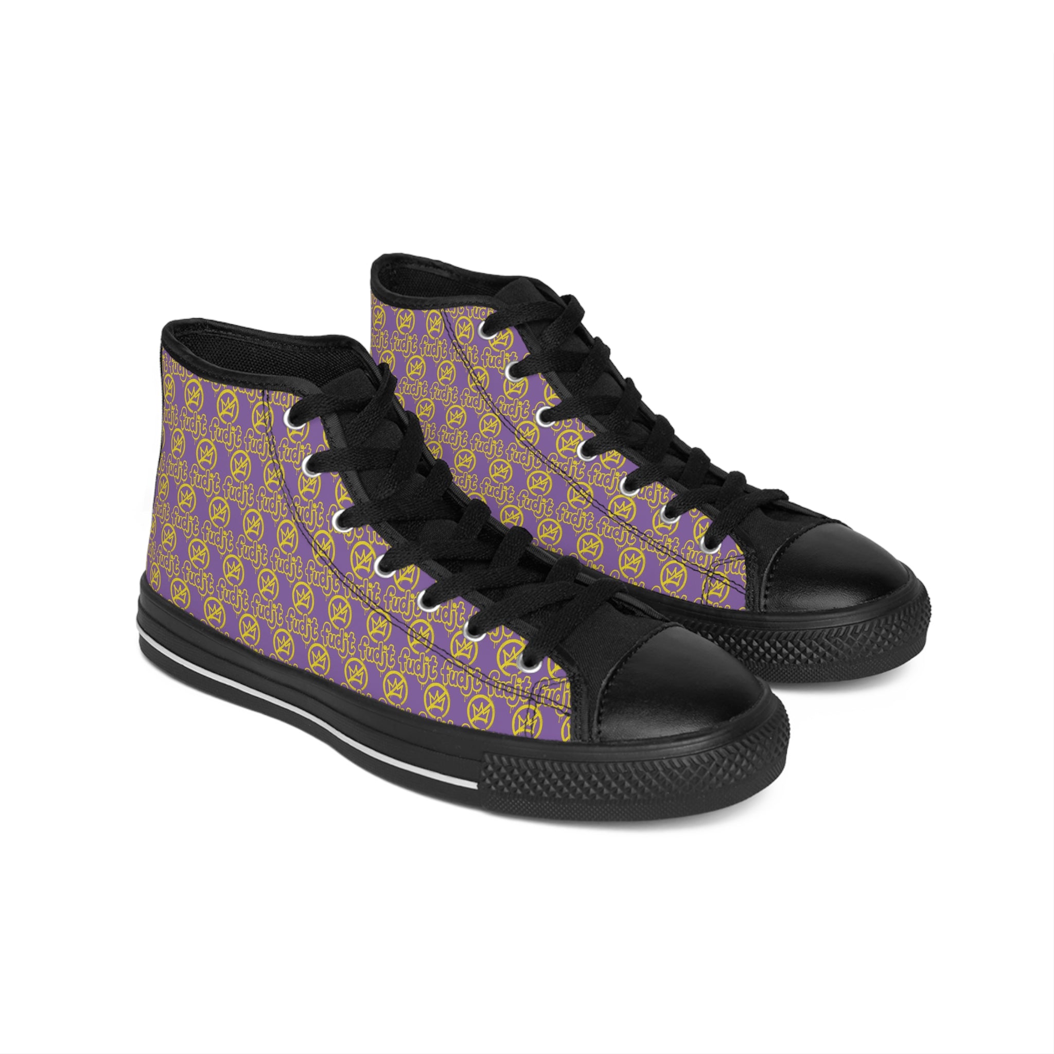 Light Purple Golden fudjt No Kings Street Style Sneakers | Men & Boys 1 High Top