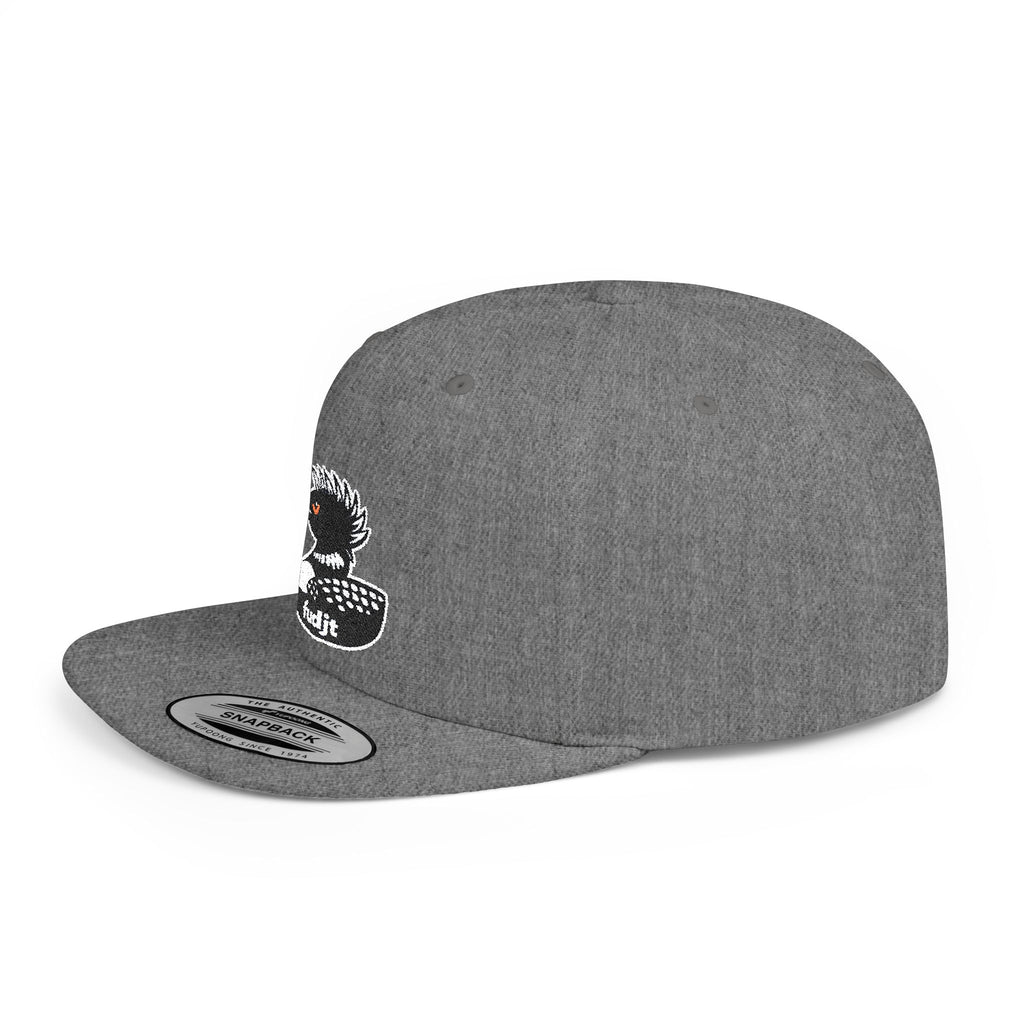 fudjt Flat Bill Snapback Hat | Rebel Loon Decoy Embroidery | 15 Colors