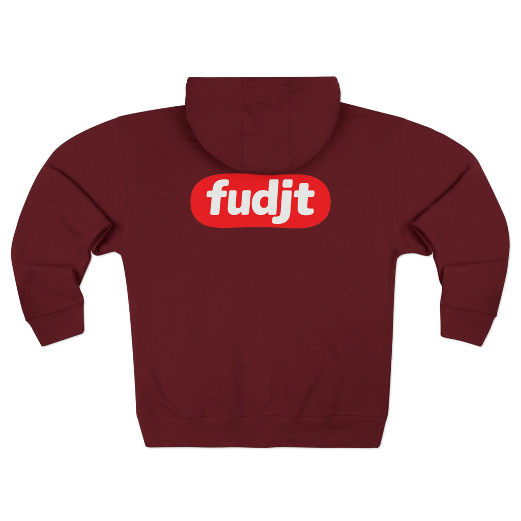fudjt Anti-Supremacy Red Badge Zip Hoodie | Front & Back Graphic | 8 Colors