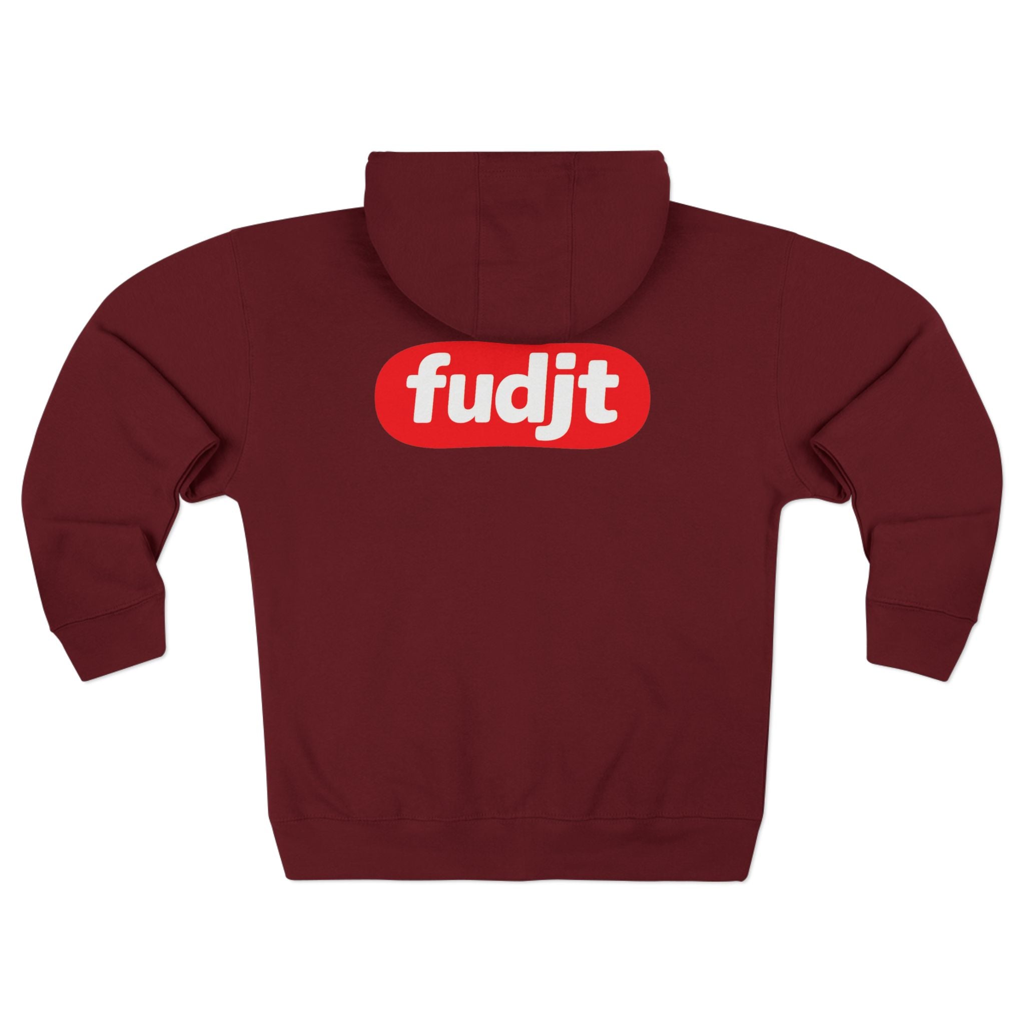 fudjt Anti-Supremacy Red Badge Zip Hoodie | Front & Back Graphic | 8 Colors