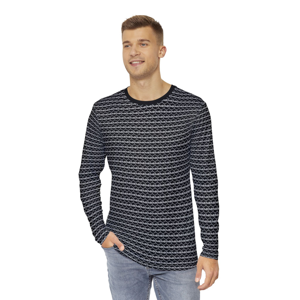 Black & White fudjt Unbroken Chain 1.25 Fluid Vibes Long Sleeve Shirt - view 3