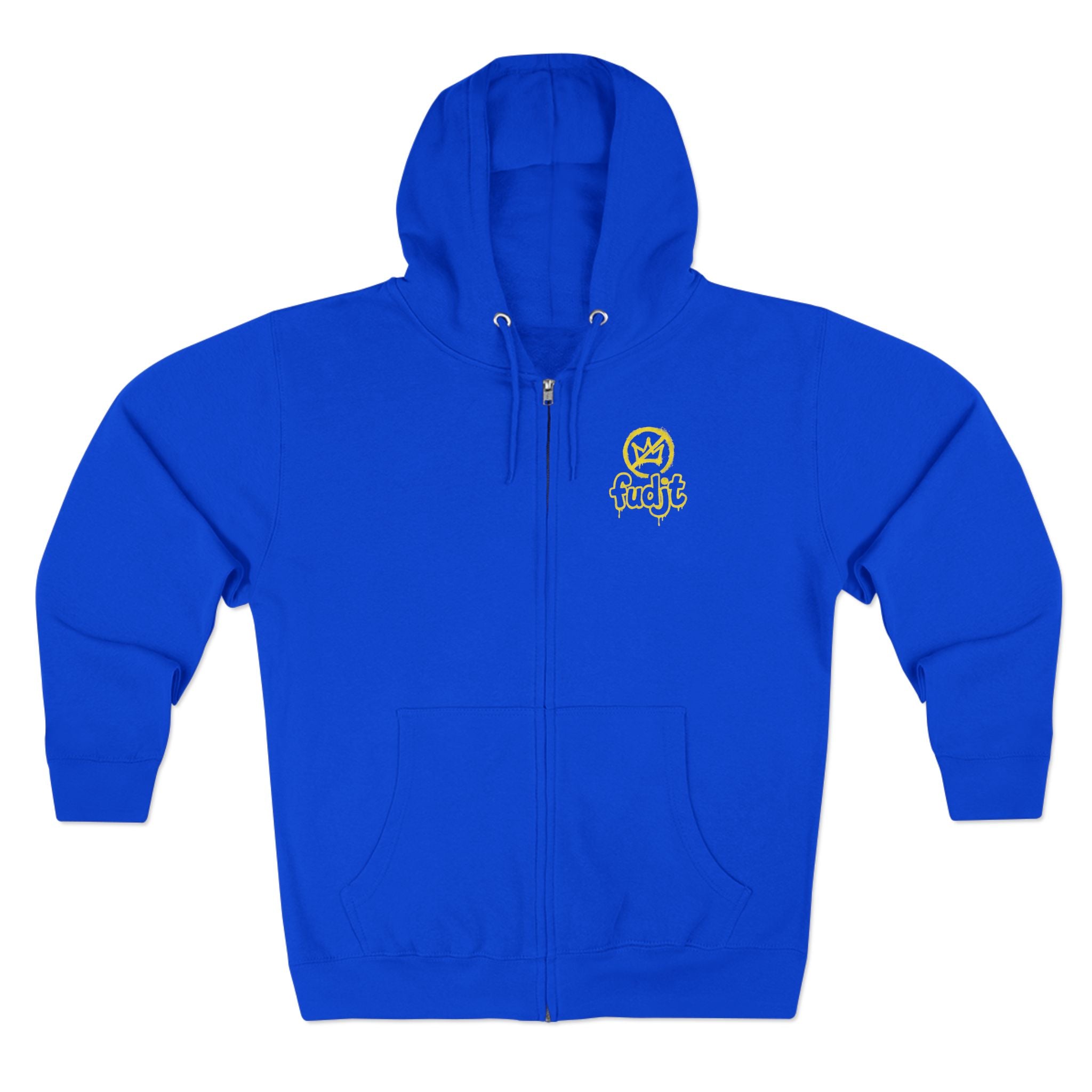 Zip Hoodie with Golden fudjt No Kings | Front & Back Graphic | 9 Colors
