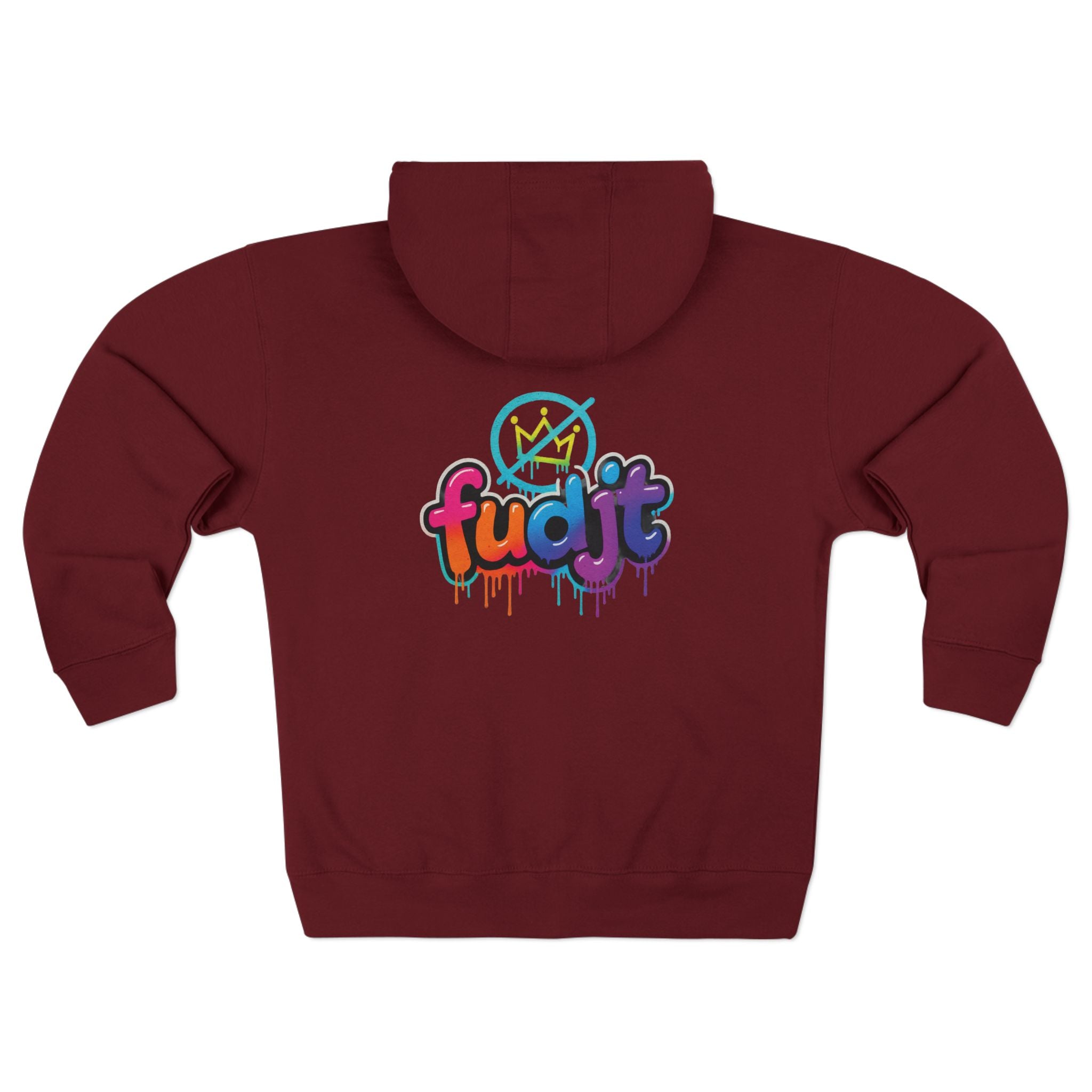 fudjt No Kings Clown Town Zip Hoodie | BOLD Backside | 5 Colors