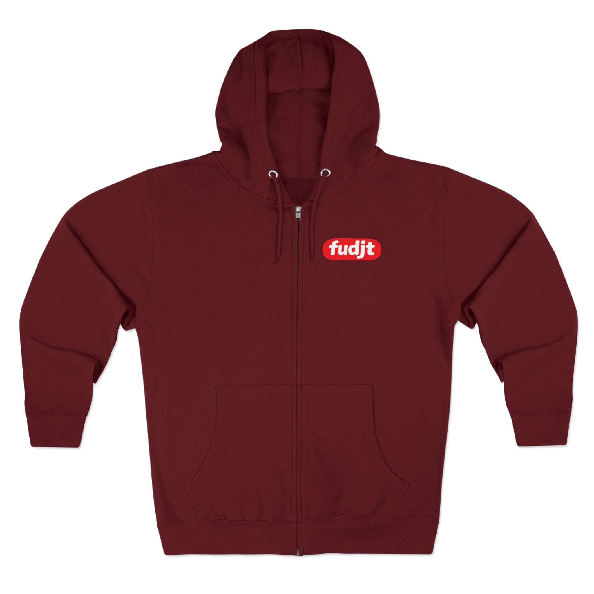 fudjt Anti-Supremacy Red Badge Zip Hoodie | Front & Back Graphic | 8 Colors