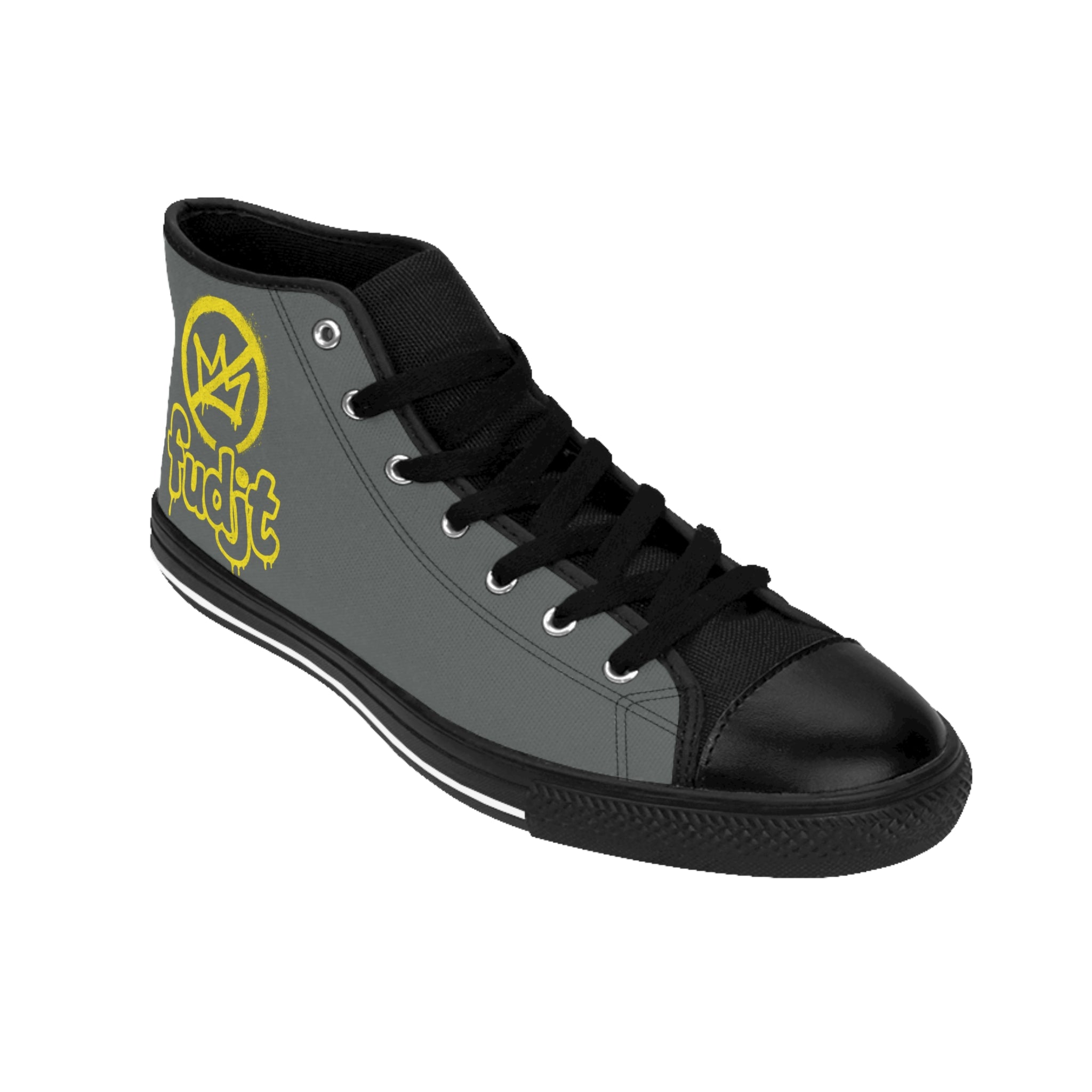 Dark Gray Golden fudjt No Kings Street Style Sneakers | Men & Boys 3.75 High Top