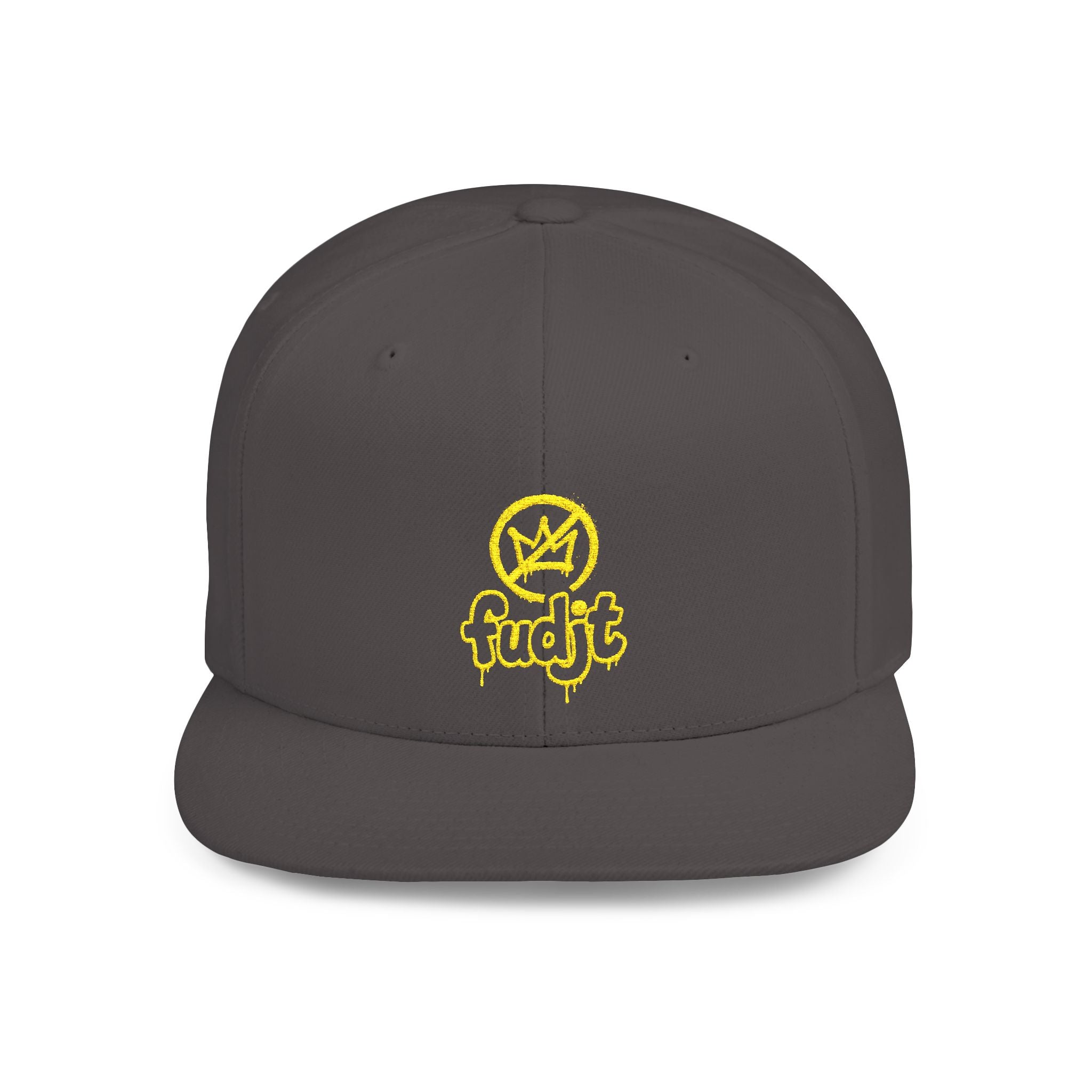 Golden fudjt No Kings Flat Bill Snapback Hat | Embroidered |  14 Colors