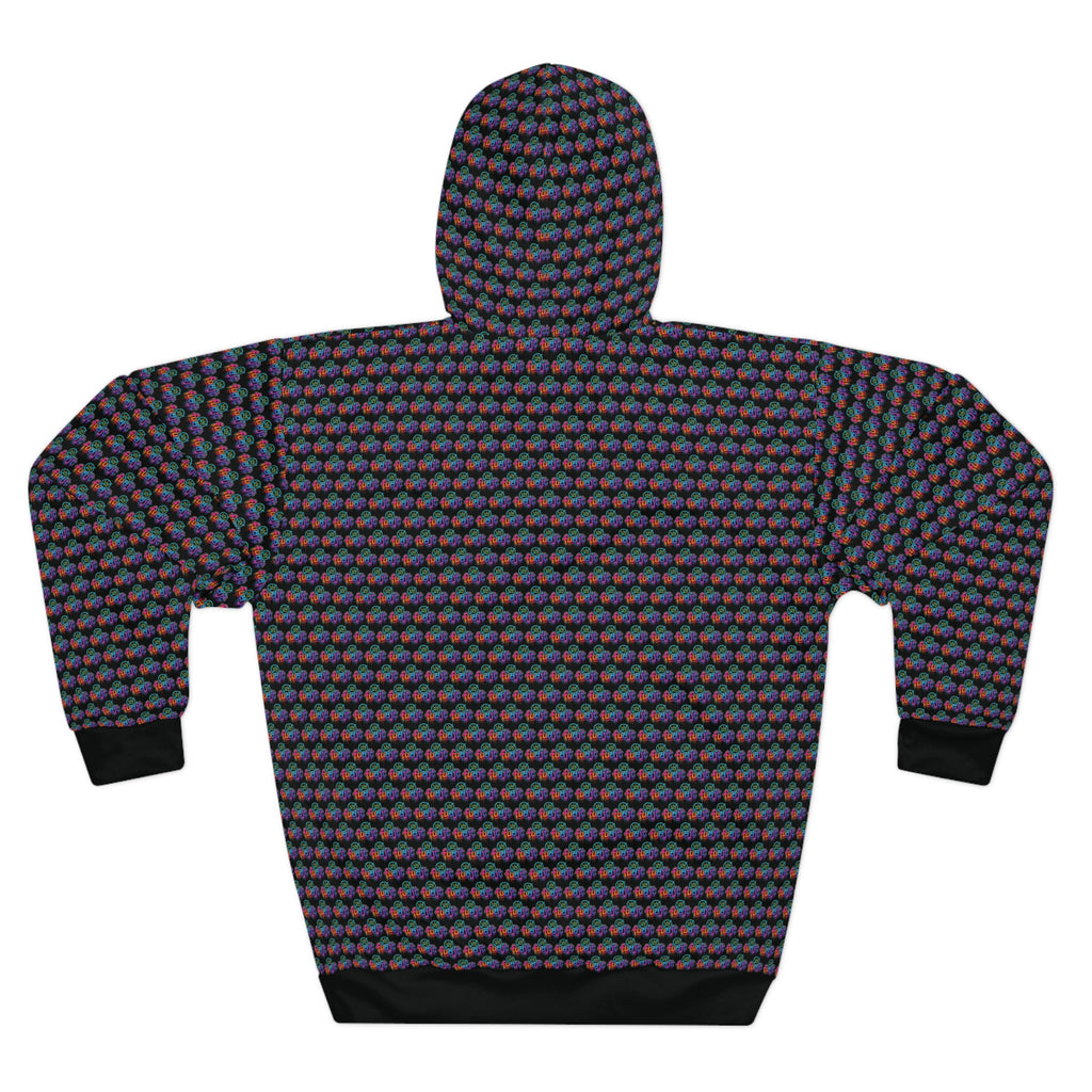 fudjt No Kings Clown Town Hoodie | All Over Black v2-1