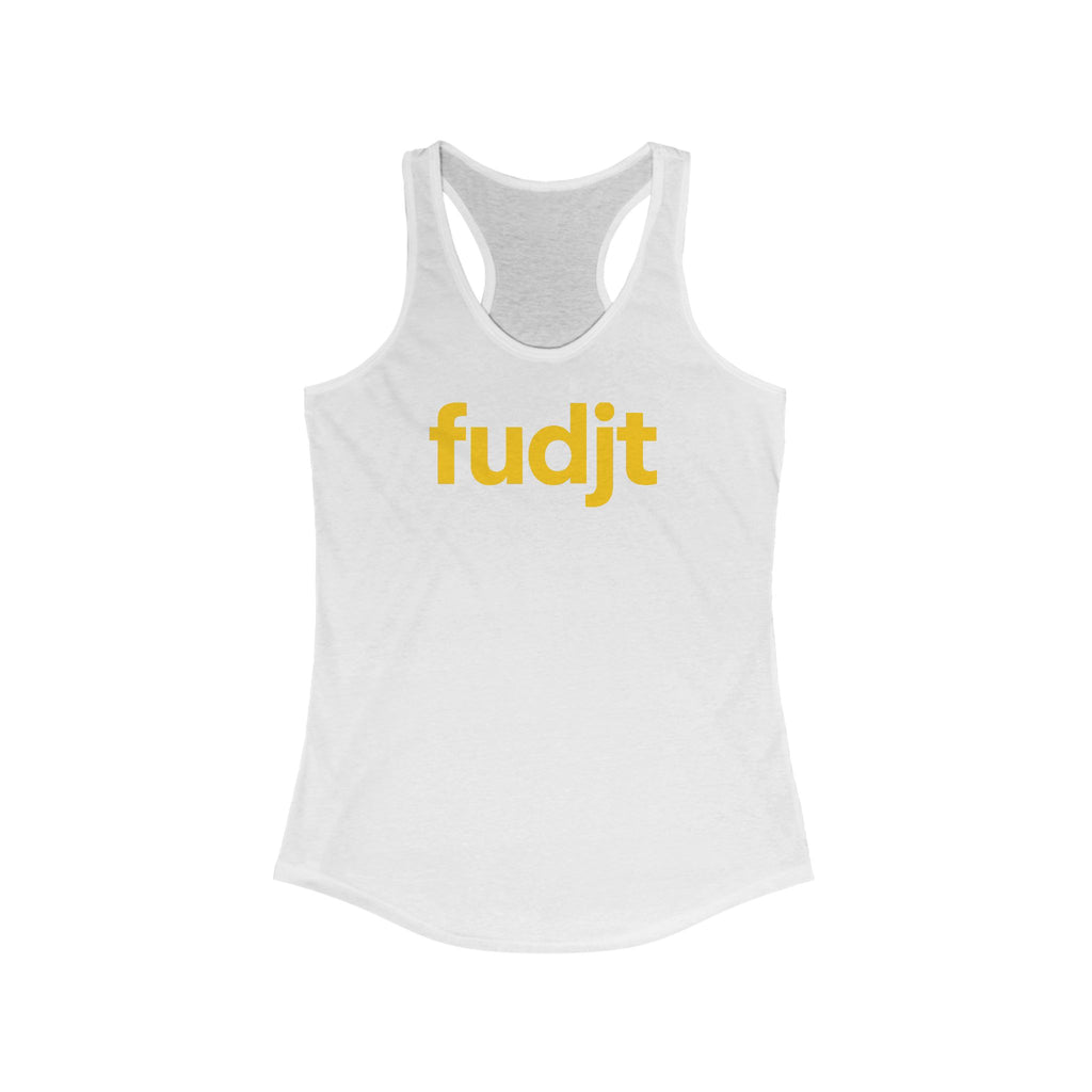 Gold fudjt logo Women's Racerback Tank, Perfect Relaxed Fit | 5 Colors