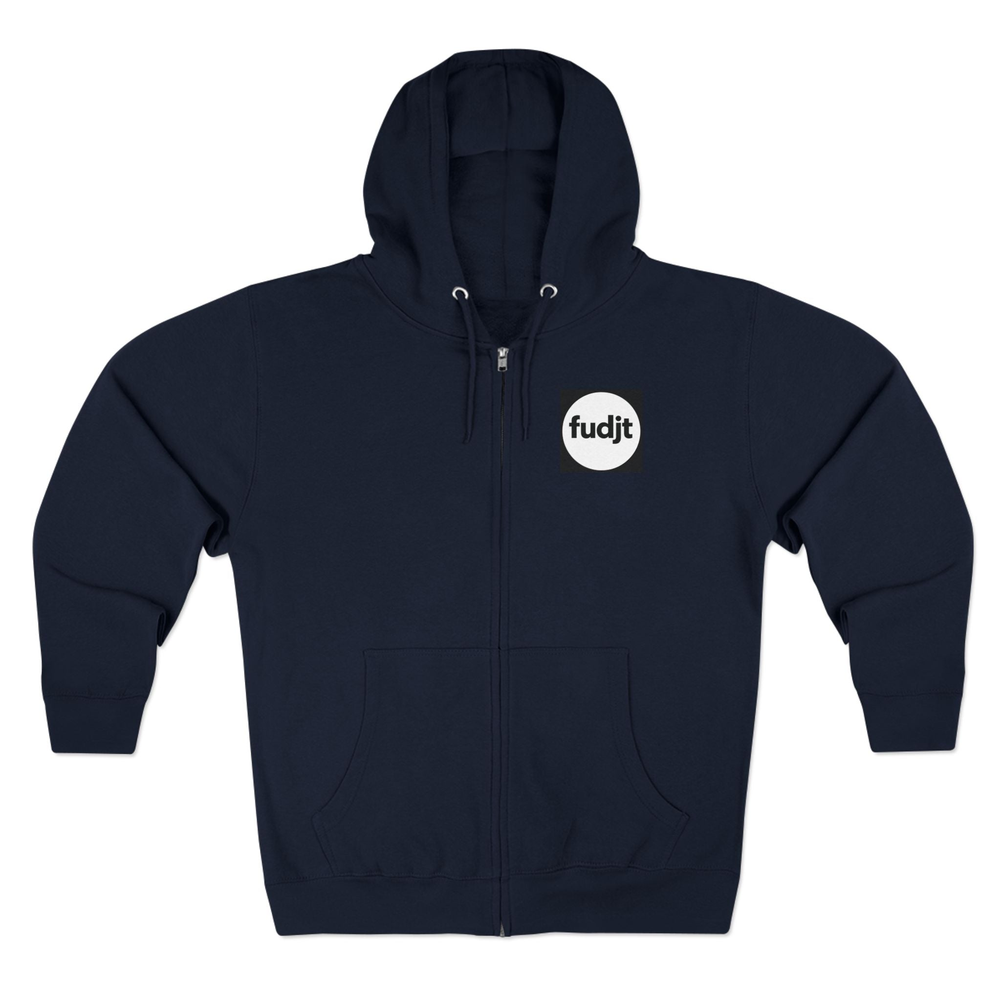 Bye-Bye Bondi | Black Square fudjt Circle Front, Smoke Screen Retro Backside Zip Hoodie | 8 Colors