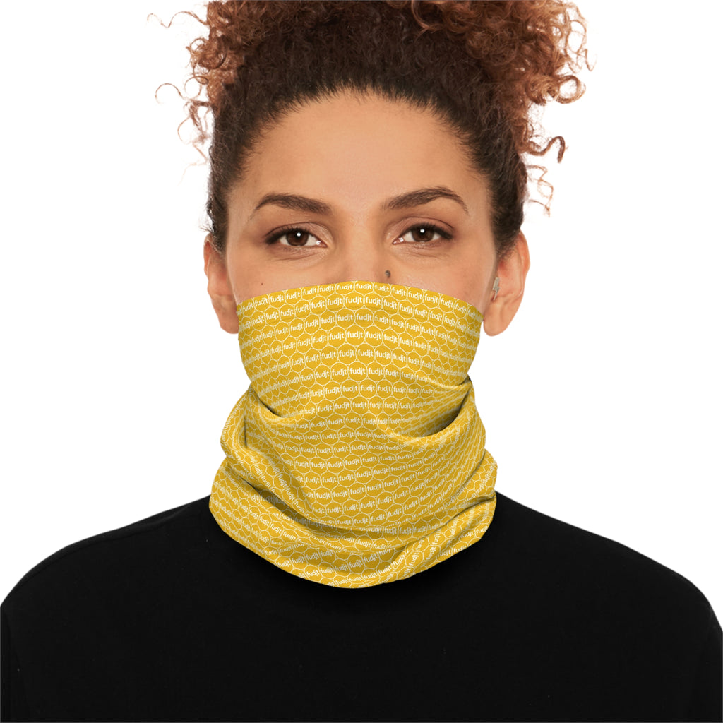 Yellow fudjt Unbroken Chain .5 Neck Gaiter