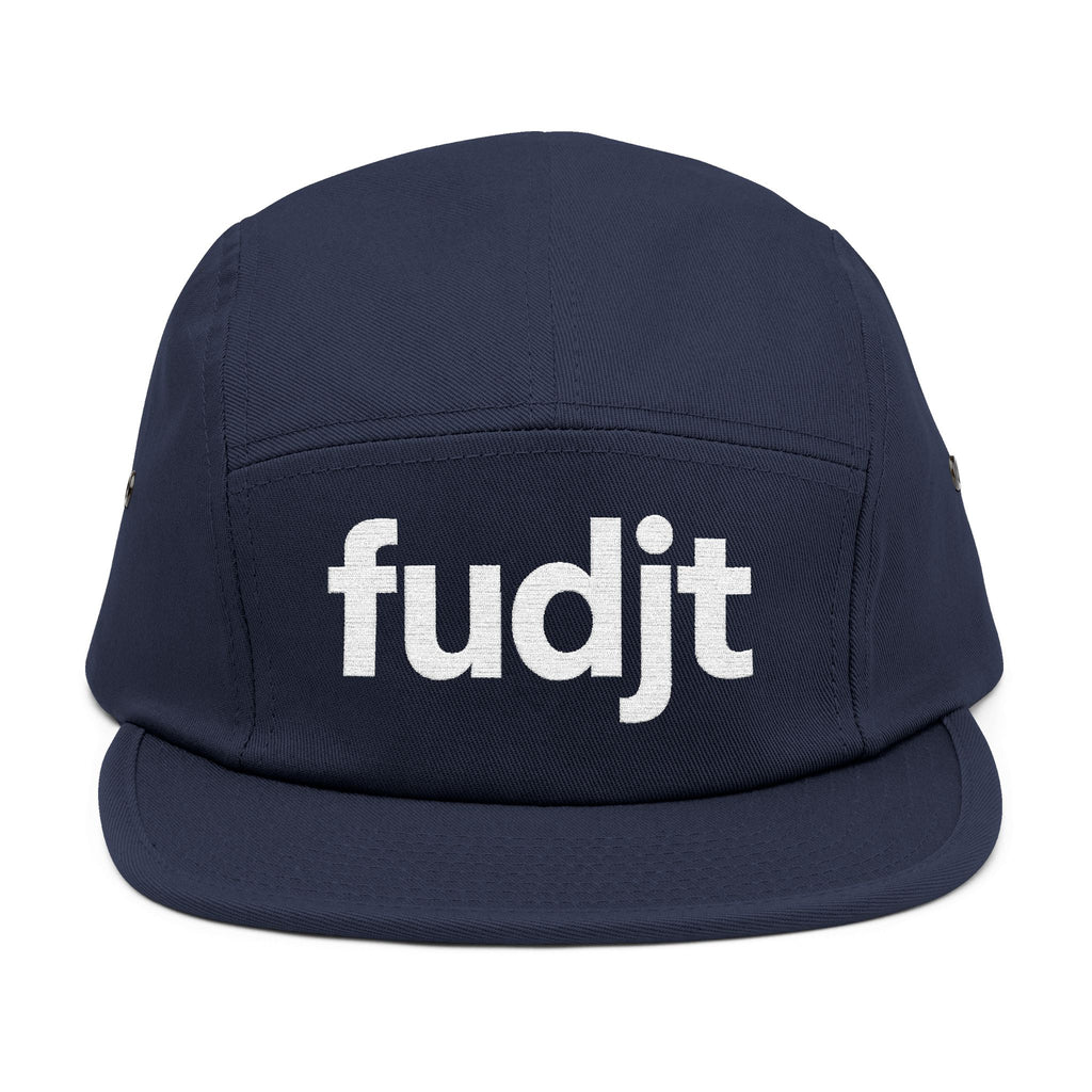 Embroidered 5 Panel Cap - White fudjt Logo - 7 Colors