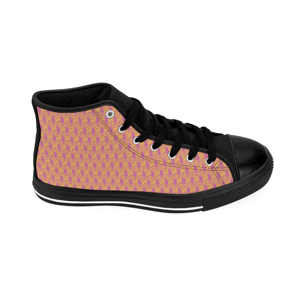 Light Pink Golden fudjt No Kings Street Style Sneakers | Men & Boys .5 High Top