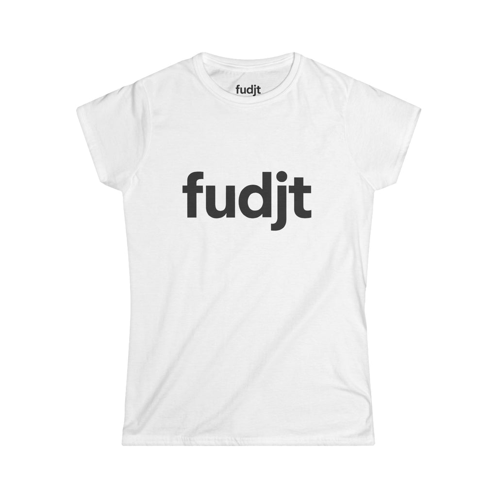 Women's Black fudjt logo Comfy Stylie Tee | 12 Colors