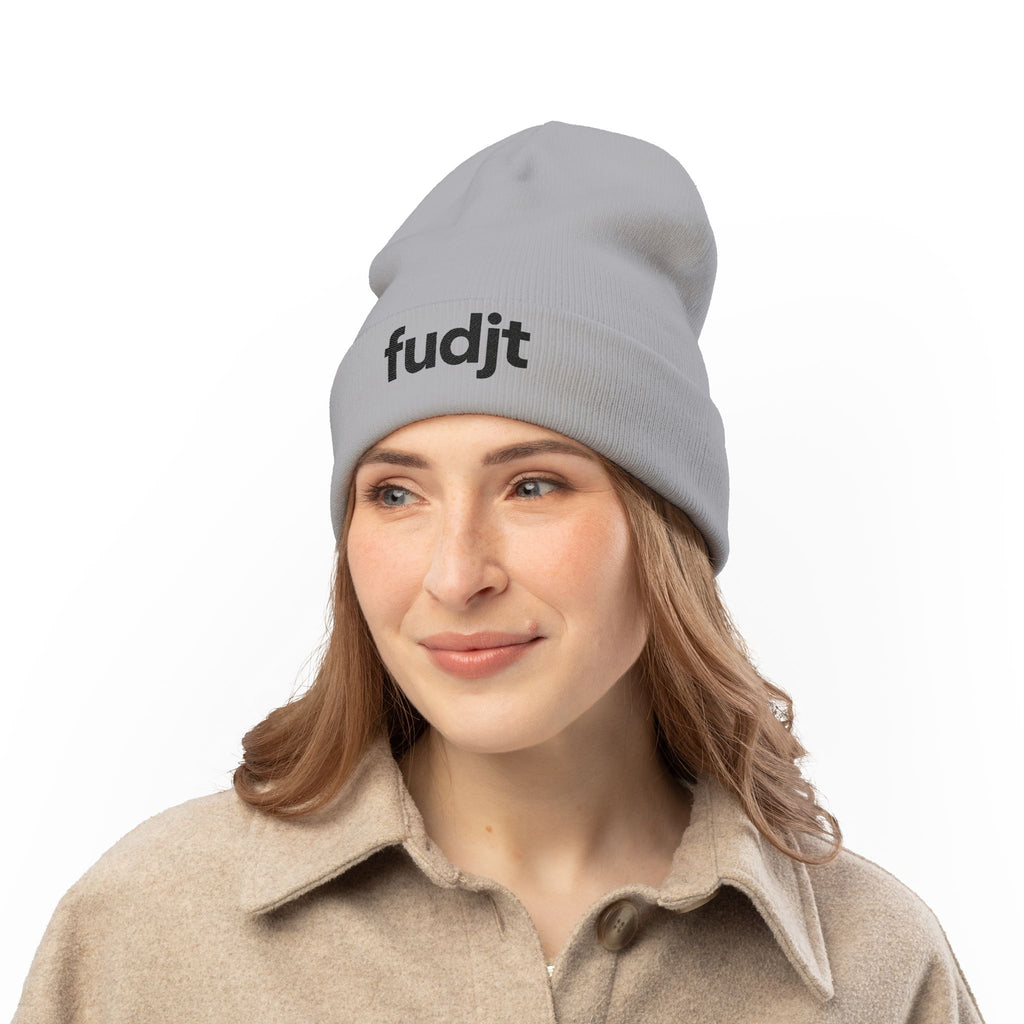 Stylish & Cozy fudjt Knit Beanie | Black Embroidery | 2 Colors
