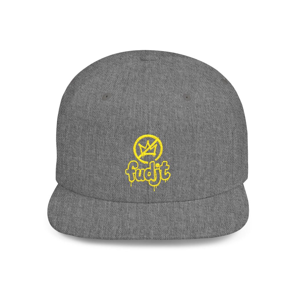 Golden fudjt No Kings Flat Bill Snapback Hat | Embroidered |  14 Colors
