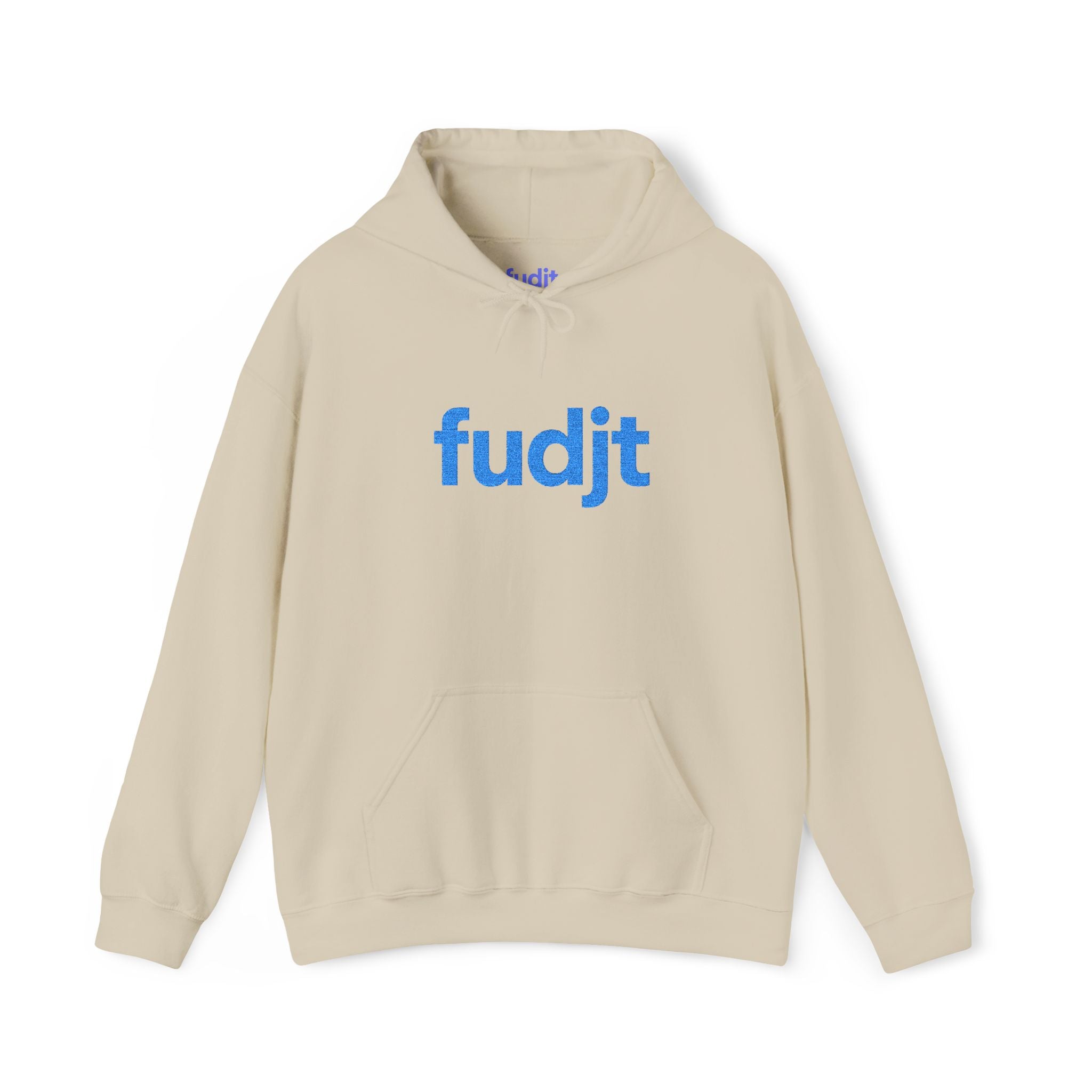 Light Blue fudjt Embroidered Heavy Blend Hooded Sweatshirt | 15 Colors | Stand For Something