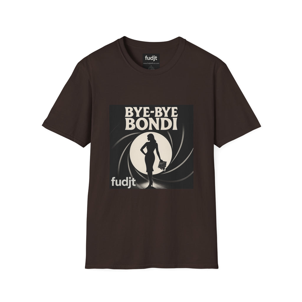 Bye-Bye Bondi | Black Smoke Screen Retro fudjt Tee | 15 Colors