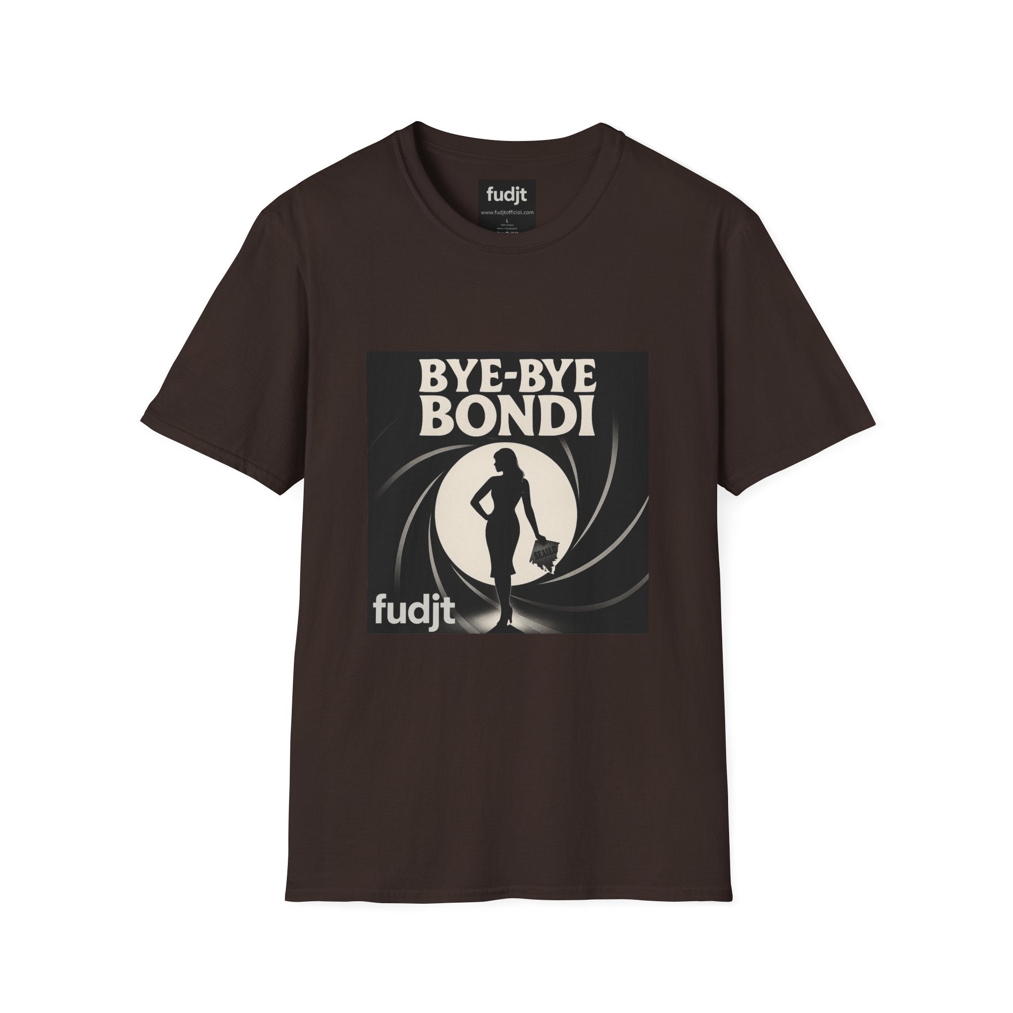 Bye-Bye Bondi | Black Smoke Screen Retro fudjt Tee | 15 Colors