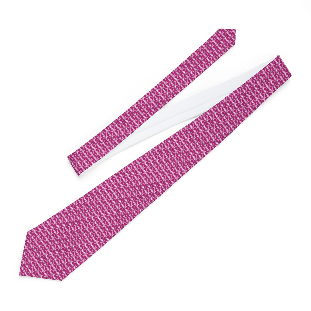 Pink Unbroken Chain fudjt Necktie