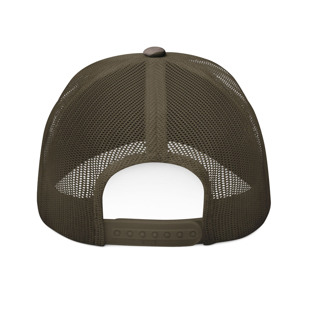 Camouflage Trucker Hat with Red fudjt Logo Embroidery | 3 Colors