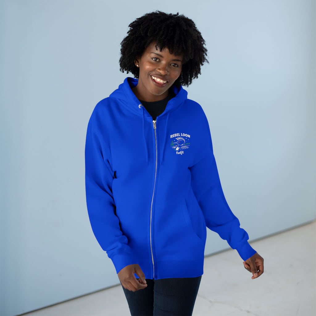 fudjt Rebel Loon Naturescape Zip Hoodie | Front & Back Graphic | 5 Colors