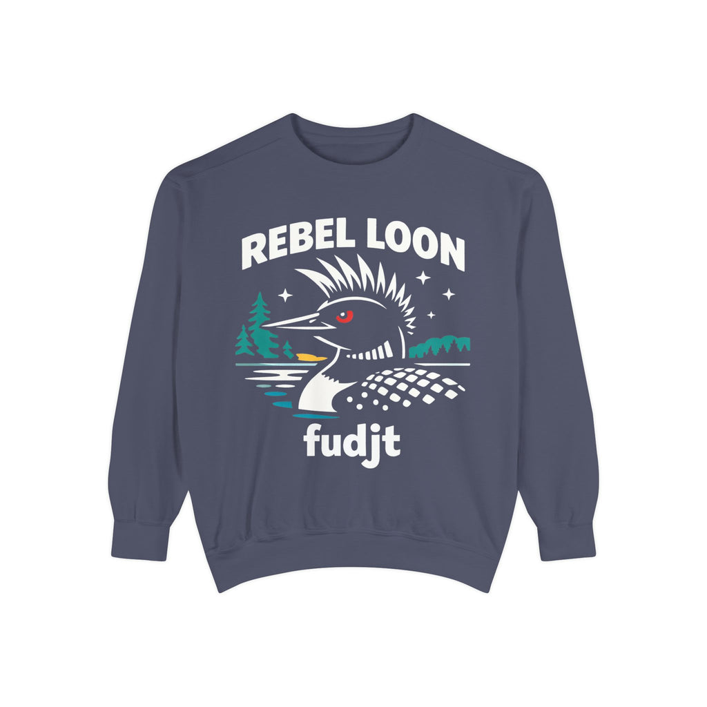 Rebel Loon fudjt Retro Wildlife Crewneck, Bold Pink Drip Backside | 14 Colors
