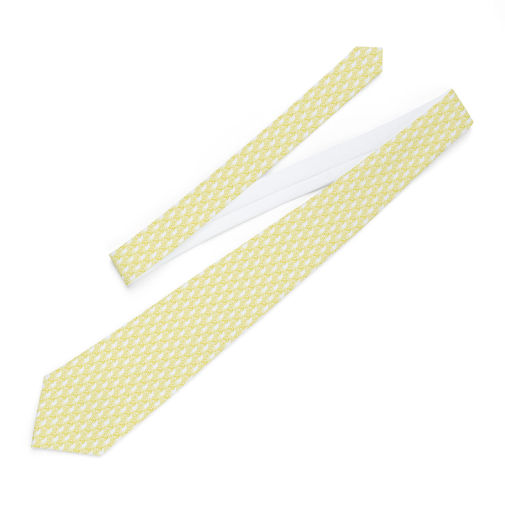 White Golden fudjt No Kings Necktie