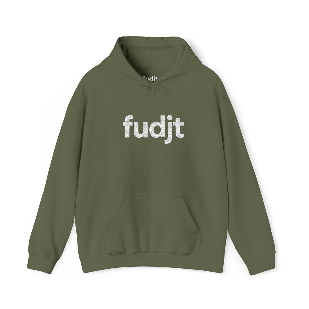White fudjt Embroidered Heavy Blend Hooded Sweatshirt | 15 Colors | Stand For Something.