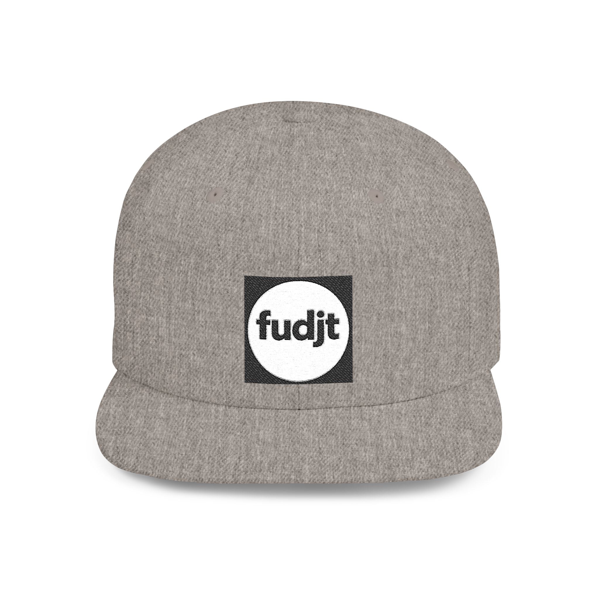 Black Square fudjt Circle Flat Bill Snapback Hat | Embroidered |  15 Colors