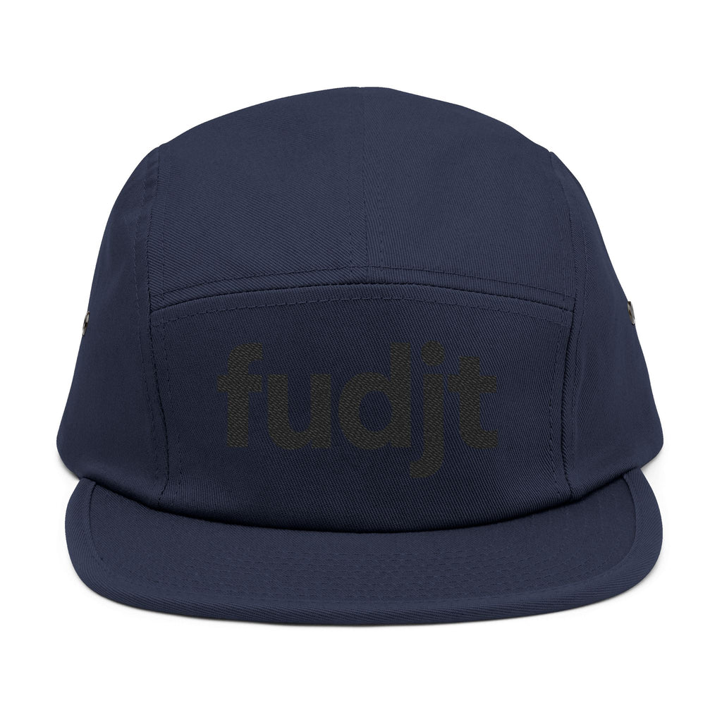 Embroidered 5 Panel Cap - Black fudjt Logo - 6 Colors